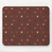 Polka harten op kilim bruin muismat (Voorkant)