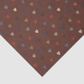 Polka harten op kilim bruin tissuepapier (Detail)