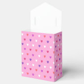 Polka harten roze bedankdoosjes (Geopend)