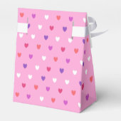 Polka harten roze bedankdoosjes (Achterkant)