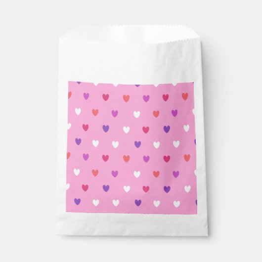 Polka harten roze bedankzakje (Voorkant)