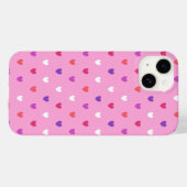Polka harten roze Case-Mate iPhone case (Achterkant (horizontaal))