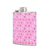 Polka harten roze heupfles (Links)