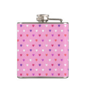 Polka harten roze heupfles (Achterkant)