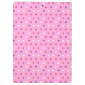 Polka harten roze klembord (Achterkant)