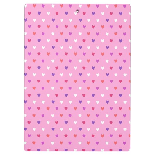 Polka harten roze klembord (Achterkant)