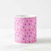 Polka harten roze koffiemok (Center)