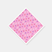 Polka harten roze servet (Hoek)