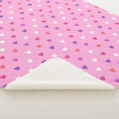 Polka harten roze sherpa deken (3/4)