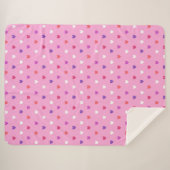 Polka harten roze sherpa deken (Voorkant (horizontaal))