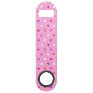 Polka harten roze speed flessenopener