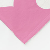 Polka harten roze vleece Blanket Fleece Deken (Hoek)