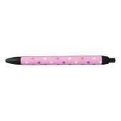 Polka harten roze zwarte inkt pen (Voorkant)