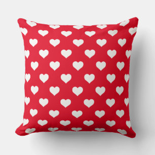Polka Hearts Red Sierkussen