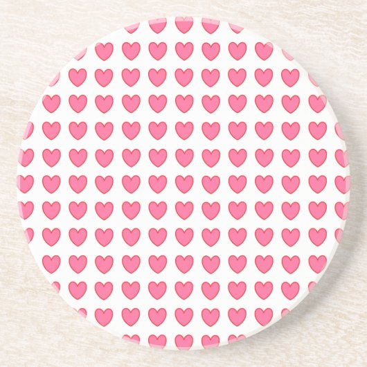 Polka Hearts Zandsteen Onderzetter (Voorkant)
