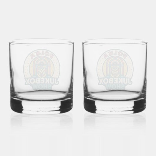 Polka Jukebox Logo Drinkware Set Whisky Glas (Achterkant)