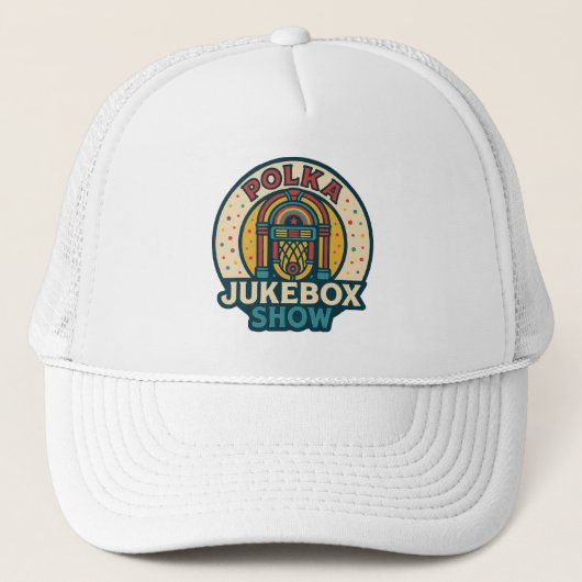 Polka Jukebox Logo Hoed Trucker Pet (Voorkant)