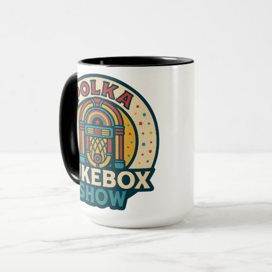 Polka Jukebox Logo Mug Mok (Voorkant links)