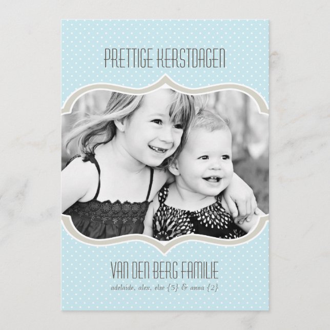 Polka Kaart van de Vakantie Kerstmis Dot (Voorkant)