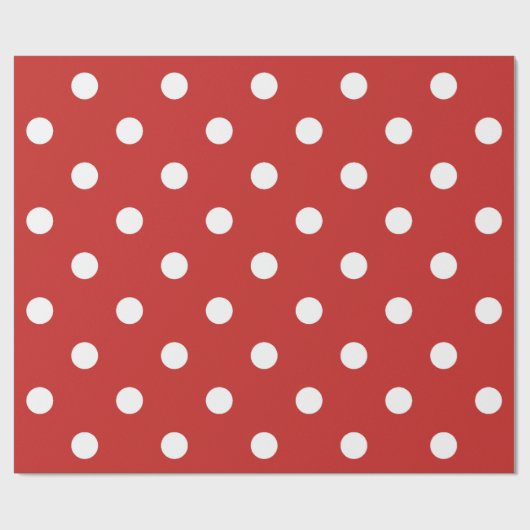 Polka Kleine Stippen Ladybird Levendig Rood Ruby W Cadeaupapier (Vlak)