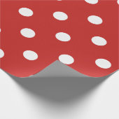 Polka Kleine Stippen Ladybird Levendig Rood Ruby W Cadeaupapier (Hoek)