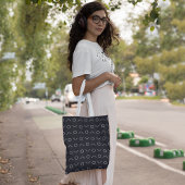 Polka lijnen tote bag