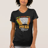 Polka Music Accordion Pools dansen T-shirt (Voorkant)