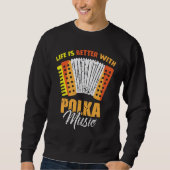 Polka Music Accordion Pools dansen Trui (Voorkant)