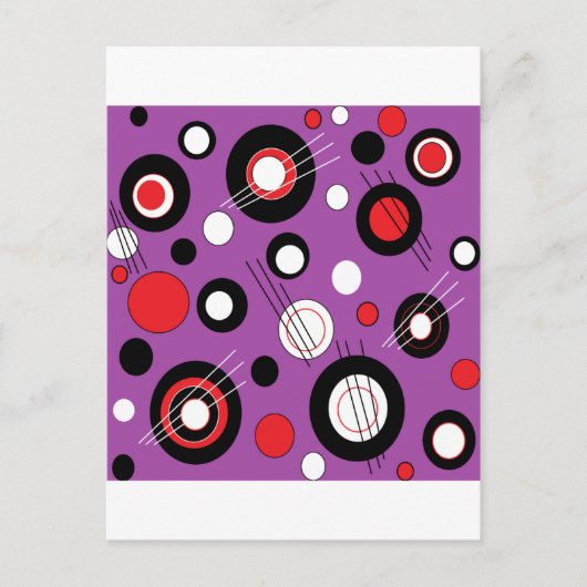 Polka Paarse Briefkaart (Voorkant)