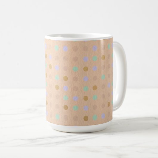 Polka Pattern, 15oz Coffee Mug Koffiemok (Voorkant rechts)