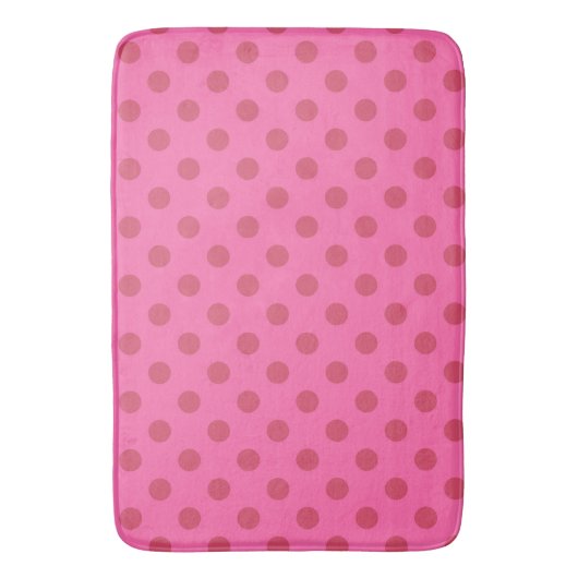 Polka pink, retro, roze badmat (Voorkant Verticaal)