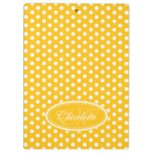 Polka punt gele douanenaam en klembord van het ini (Achterkant)