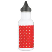 Polka punt rode witte achtergrond aangepaste sjabl waterfles (Links)