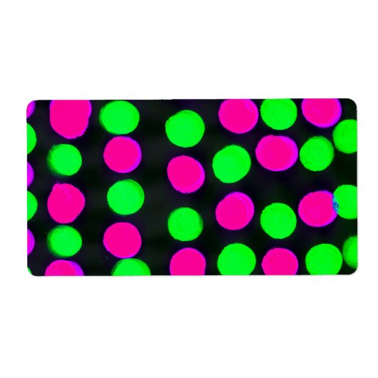 Polka-punten/cirkels Etiket (Voorkant)