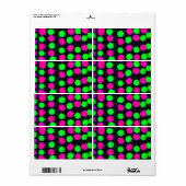 Polka-punten/cirkels Etiket (Full Sheet)