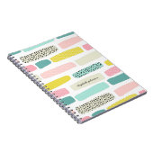 Polka-punten en penseelstreken. Modern abstract he Notitieboek (Rechterzijde)