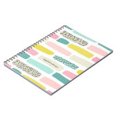 Polka-punten en penseelstreken. Modern abstract he Notitieboek (Linkerzijde)