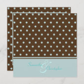 Polka-punten/hedendaagse uitnodigingen (Voorkant / Achterkant)