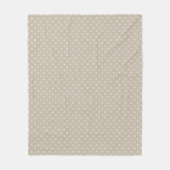 Polka-punten op een getextureerd beige fleece deken (Voorkant)