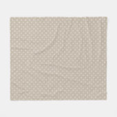 Polka-punten op een getextureerd beige fleece deken (Voorkant (Horizontaal))