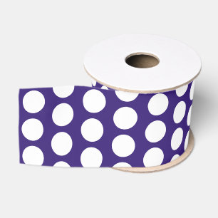 Polka-puntenpatroon op ultraviolet grosgrain lint