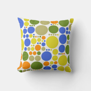 Polka-puntpatroon   Blauwgroene sinaasappel Kussen