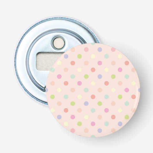 Polka-puntpatroon Button Flesopener (Voorkant)