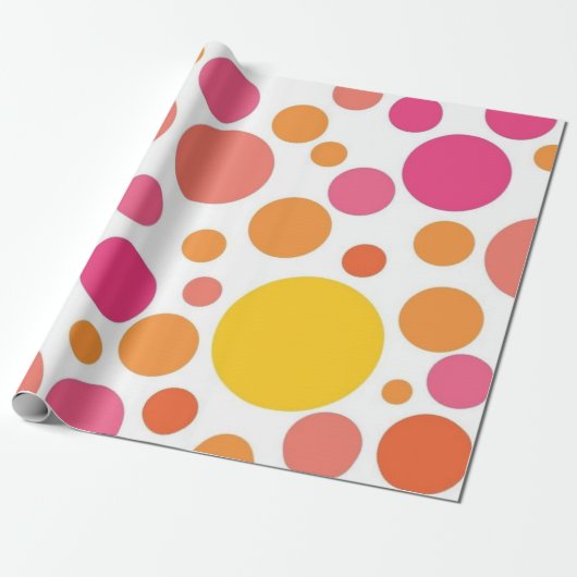 Polka-puntpatroon Cadeaupapier (Uitgerold)
