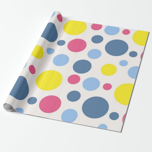 Polka-puntpatroon Cadeaupapier (Uitgerold)