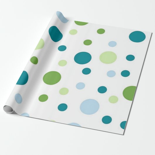 Polka-puntpatroon Cadeaupapier (Uitgerold)