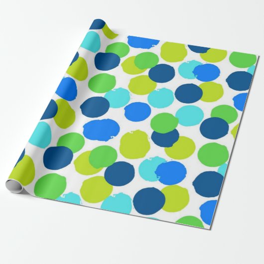 Polka-puntpatroon Cadeaupapier (Uitgerold)