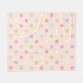 Polka-puntpatroon Fleece Deken (Voorkant (Horizontaal))
