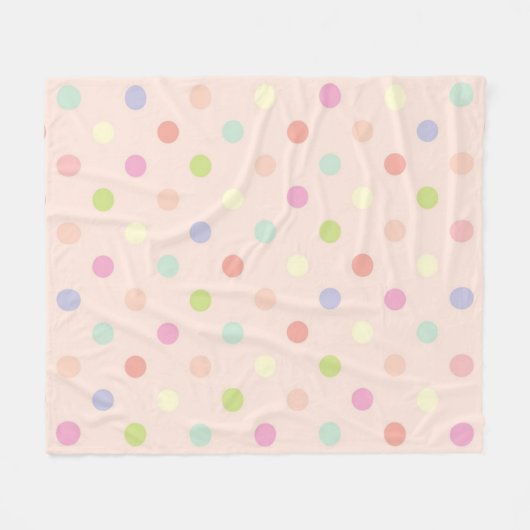 Polka-puntpatroon Fleece Deken (Voorkant (Horizontaal))