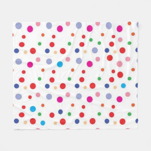 Polka-puntpatroon Fleece Deken (Voorkant (Horizontaal))